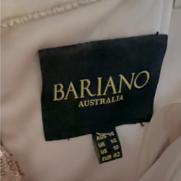 Bariano Australia Mermaid Embroidery Sequins Rose Gold Gown Sz 10 - Picture 2 of 4